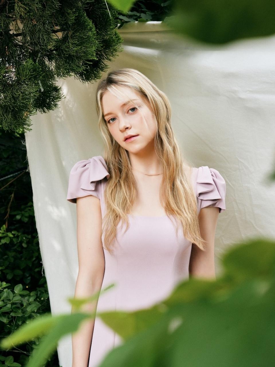 squSQUARE Audrey Ribbon Flare Squareneck Dress [Minsty Pink]
