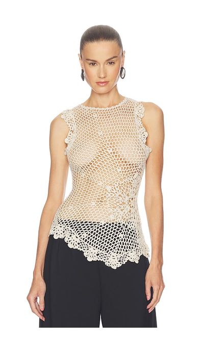 Srg Camdin Hand Crochet Asymmetric Top