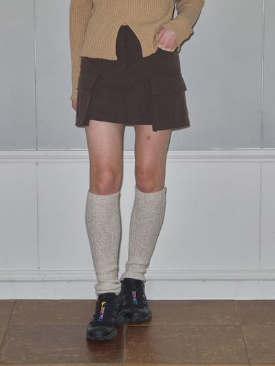 SSEMI CARGO POCKET MINI SKIRT(BR)