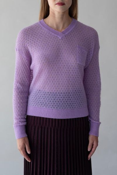SSKEIN SSKEIN Lacey Pointelle Pullover
