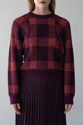 SSKEIN SSKEIN Tartine Plaid Pullover