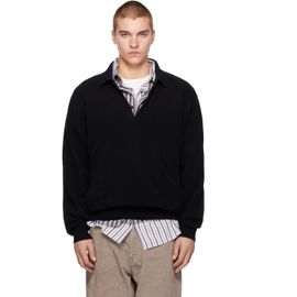 ssstein ssstein Black Extra Fine Wool Knit Skipper Sweater