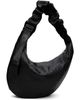 ssstein ssstein Black Goat Leather Twist Shoulder Bag - 1