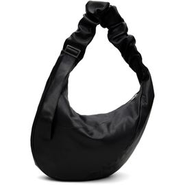 ssstein ssstein Black Goat Leather Twist Shoulder Bag