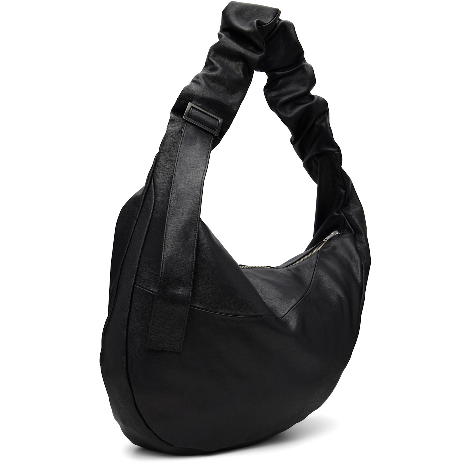 ssstein - Black Goat Leather Twist Shoulder Bag