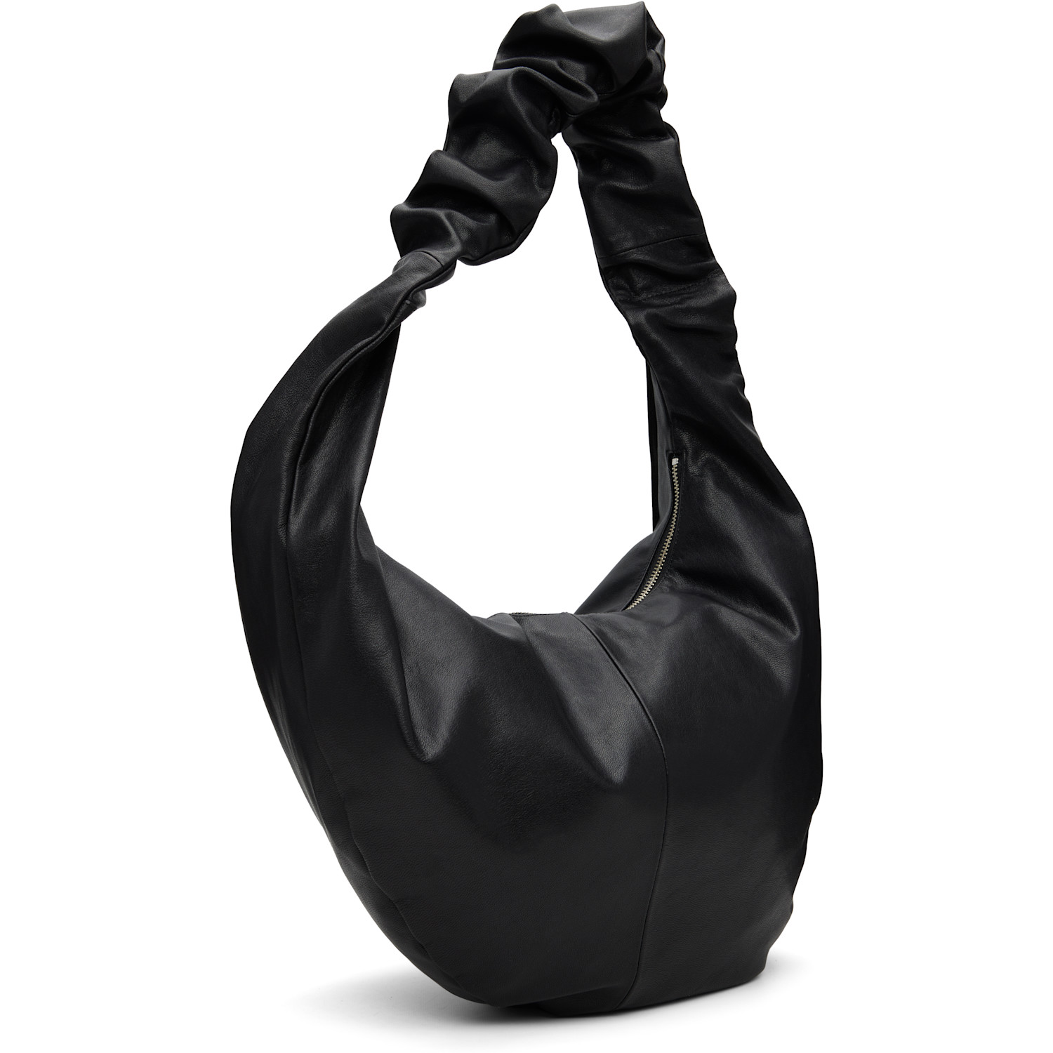 ssstein - Black Goat Leather Twist Shoulder Bag