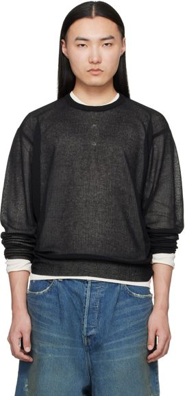 ssstein ssstein Black Knit Crew Neck LS Sweater