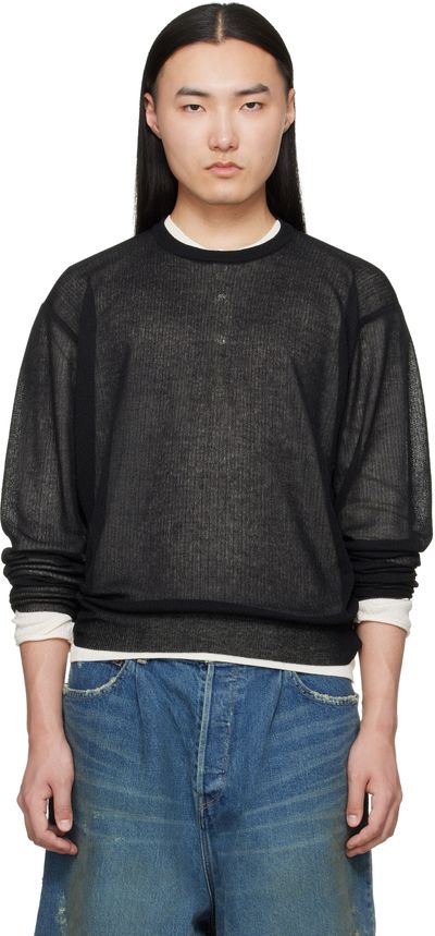 ssstein ssstein Black Knit Crew Neck LS Sweater