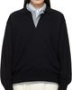 ssstein ssstein Black Organic Cotton Knit Skipper LS Polo - 1