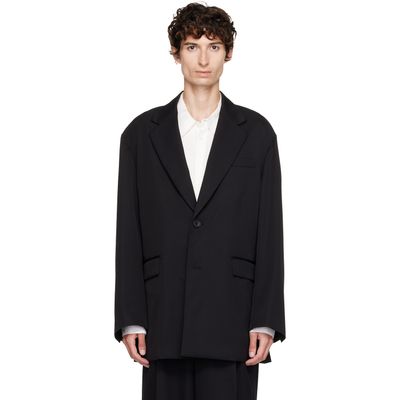 ssstein ssstein Black Oversized Single Breasted Long Blazer