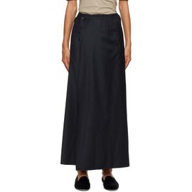 ssstein ssstein Black Wool & Silk Wrap Maxi Skirt