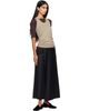ssstein ssstein Black Wool & Silk Wrap Maxi Skirt - 4