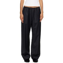 ssstein ssstein Black Wool Silk Drawstring Easy Trousers