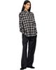 ssstein ssstein Black Wool Silk Drawstring Easy Trousers - 4