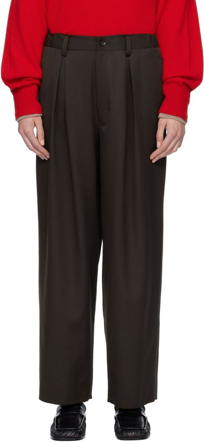 ssstein ssstein Brown Easy Wide Trousers