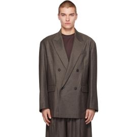 ssstein ssstein Brown Extra Fine Wool Double-Breasted Blazer
