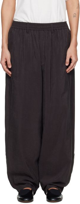 ssstein ssstein Brown Silk Nylon Track Trousers