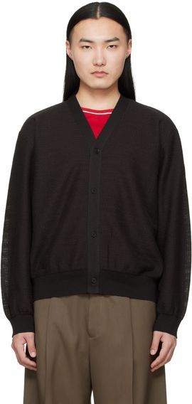 ssstein ssstein Brown Slub Cotton Knit Cardigan