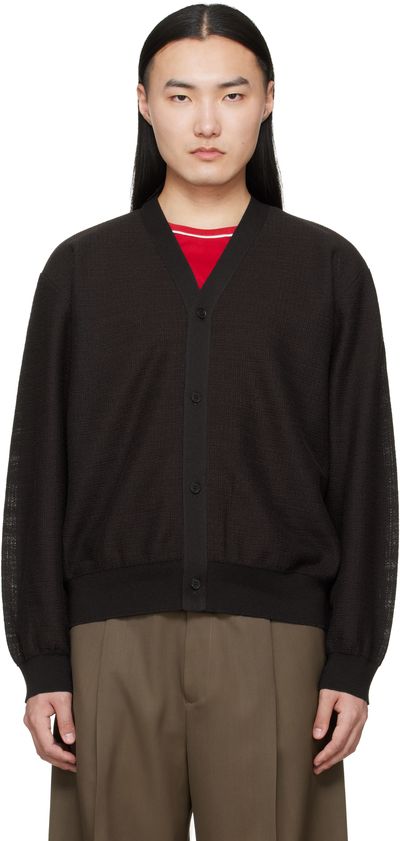 ssstein ssstein Brown Slub Cotton Knit Cardigan