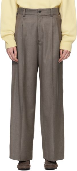 ssstein ssstein Gray Extra Fine Wool Long Wide Trousers