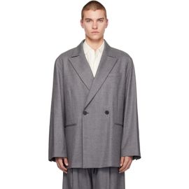 ssstein ssstein Gray Oversized Peaked Lapel Blazer