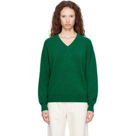 ssstein ssstein Green Pure Cashmere Knit V-Neck Sweater