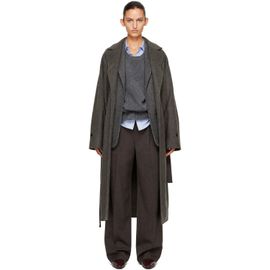 ssstein ssstein Taupe Doeskin Oversized Peak Lapel Chester Coat