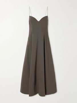 ST. AGNI Cami stretch cotton-blend poplin midi dress