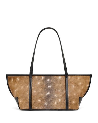 St. Agni St. Agni Bateau Slim Fawn Print Calf Hair Tote