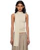 St. Agni St. Agni Beige Knit Scarf Top - 1