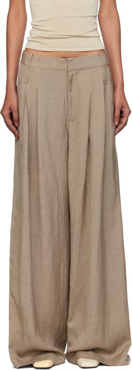 St. Agni St. Agni Beige Melange Double Loop Trousers