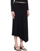 St. Agni St. Agni Black Asymm Drape Midi Skirt - 2