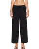 St. Agni St. Agni Black Fine Rouleau Crop Trousers - 1