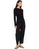St. Agni St. Agni Black Fine Rouleau Crop Trousers - 4