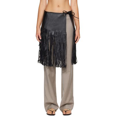 St. Agni St. Agni Black Fringe Skirt Belt