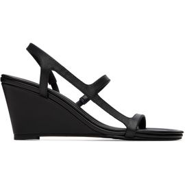 St. Agni St. Agni Black High Wedge Heeled Sandals