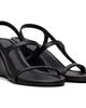 St. Agni St. Agni Black High Wedge Heeled Sandals - 4