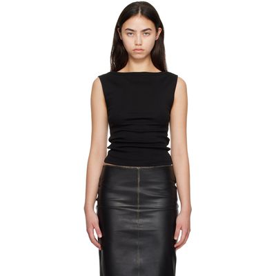 St. Agni St. Agni Black Organic Cotton Ballerina Tank Top