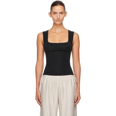 St. Agni St. Agni Black Organic Cotton Ballerina Top