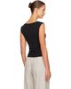 St. Agni St. Agni Black Organic Cotton Ballerina Top - 3