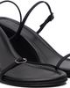 St. Agni St. Agni Black Petit Belt Detail Wedge Heeled Sandals - 4