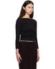 St. Agni St. Agni Black Soft Jersey Ballerina Long Sleeve T-shirt - 2