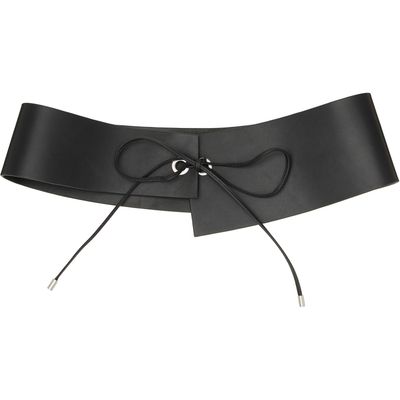 St. Agni St. Agni Black Suede Asymmetric Belt
