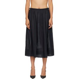 St. Agni St. Agni Black Transparent Midi Skirt