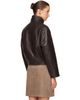 St. Agni St. Agni Brown Cocoon Zip Leather Jacket - 3