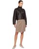 St. Agni St. Agni Brown Cocoon Zip Leather Jacket - 4