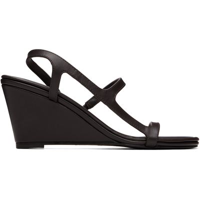 St. Agni St. Agni Brown High Wedge Heeled Sandals
