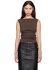 St. Agni St. Agni Brown Organic Cotton Ballerina Tank Top - 1