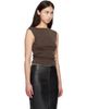 St. Agni St. Agni Brown Organic Cotton Ballerina Tank Top - 2