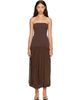 St. Agni St. Agni Brown Strapless Balloon Hem Maxi Dress - 1